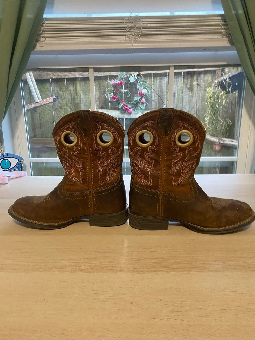 Kids Size 3 Justin Boots Brown Leather Western Boot